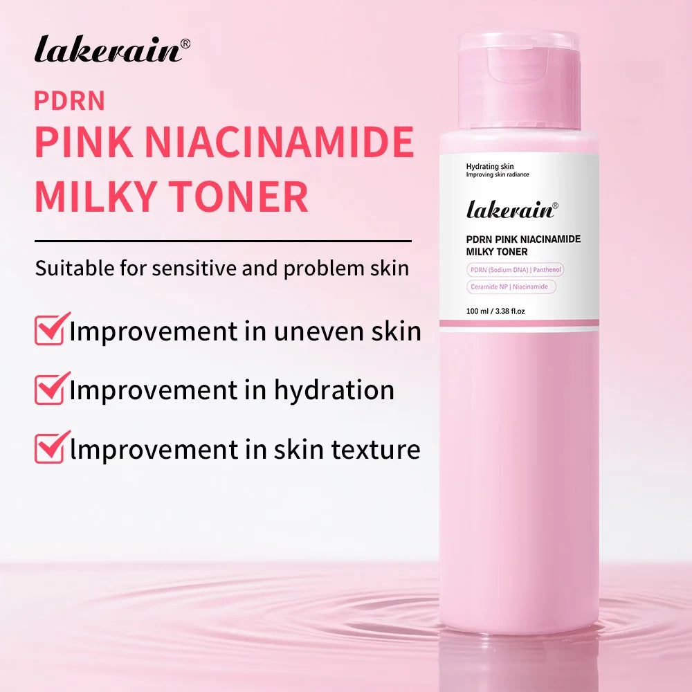 100ml PDRN Niacinamide Essence Toner For Glowing Skin Soothing Moisturizer Deep Nourishing Brightening Facial Water Lotion