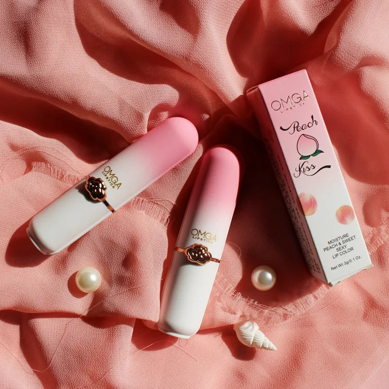 Peach Color Lip Balm Crystal Temperature Change Jelly Lipstick Moisturizing Lasting Lip Gloss Makeup Lips Care Repair Cosmetics