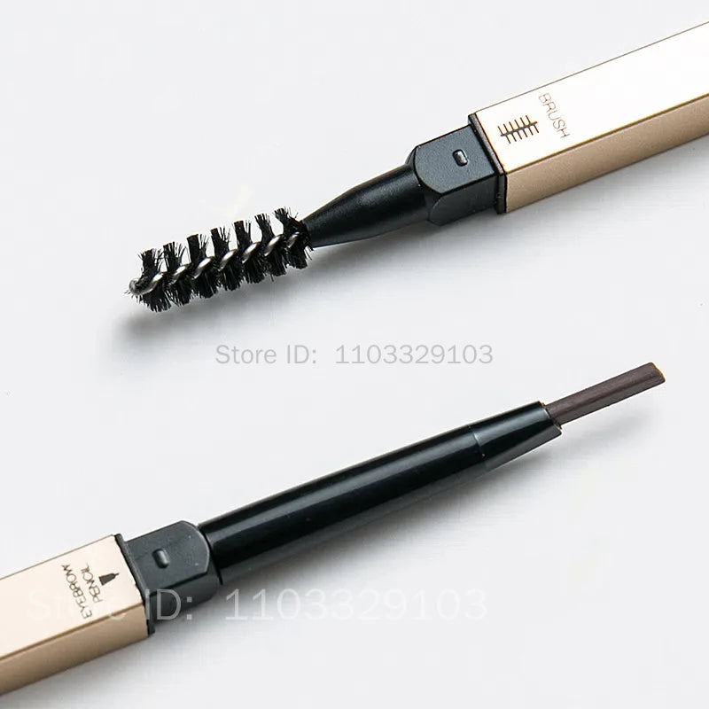 5 Colors With Brush Double Head Eyebrow Pencil Waterproof Smooth Eyebrow Stick Sweatproof Eyebrow Gel Tattoo Pencil Cosmetics