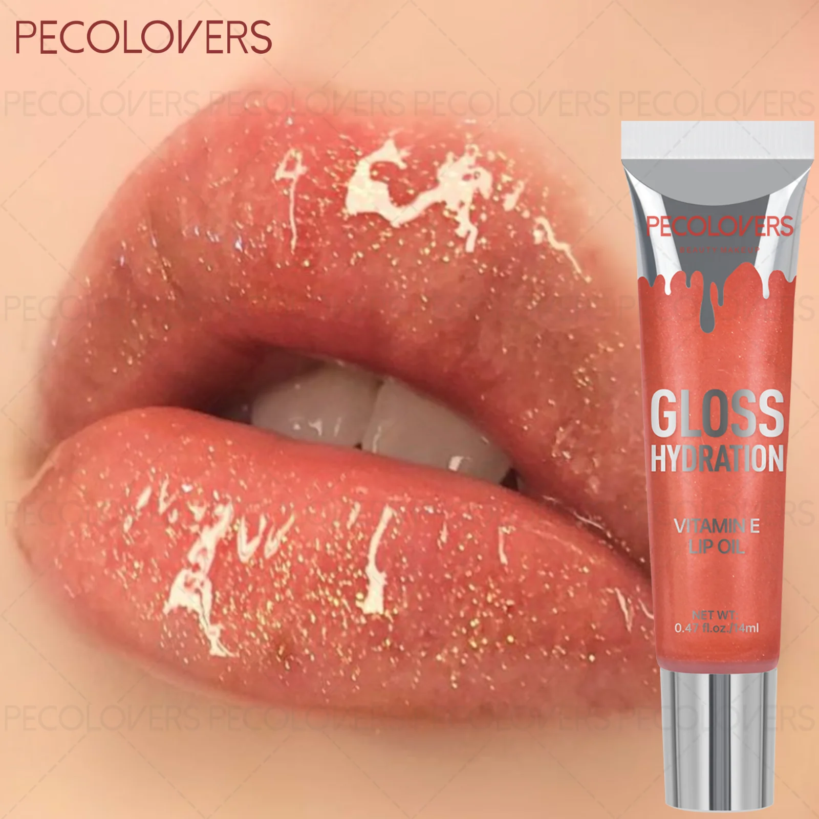 1PC Gentle Moisturizing, Non-sticky, Glossy, Sparkling Gel Formula, Waterproof and Sweat-proof, Single Color Shiny Lip Gloss