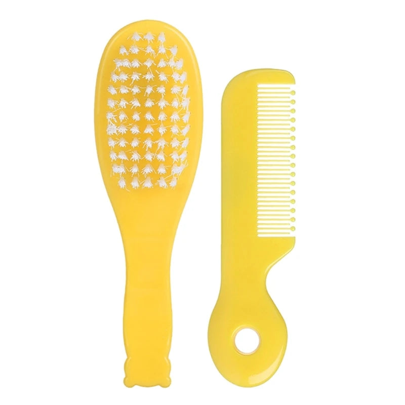 Baby Hair Brush & Comb Set Children Hair Brush Soft Nylon Bristle Cradle Caps Hair Brush for Toddler Infant  Massage