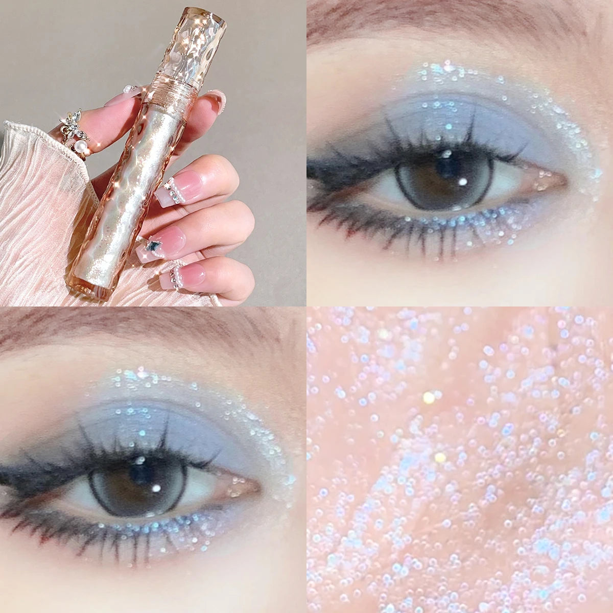 Halloween Glitter Eyeshadow Liquid - Glossy glitter long-lasting singlecolor tiny sparkling shimmer eyeshadow for festive makeup