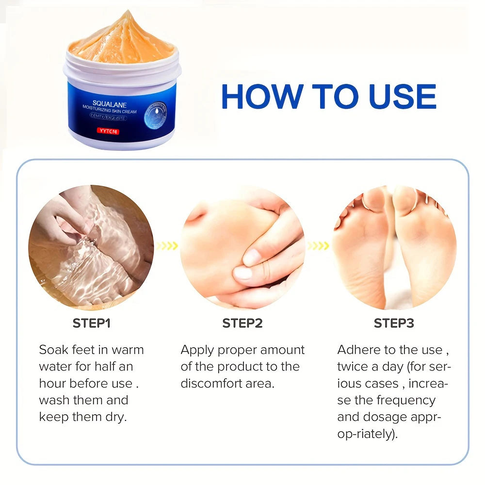 1pc/2pcs Squalane Intensive Repair Foot Cream Heal Cracked Heels, Ultra Moisturizing Dry Skin And Nourishing Foot Skin 70g/pc