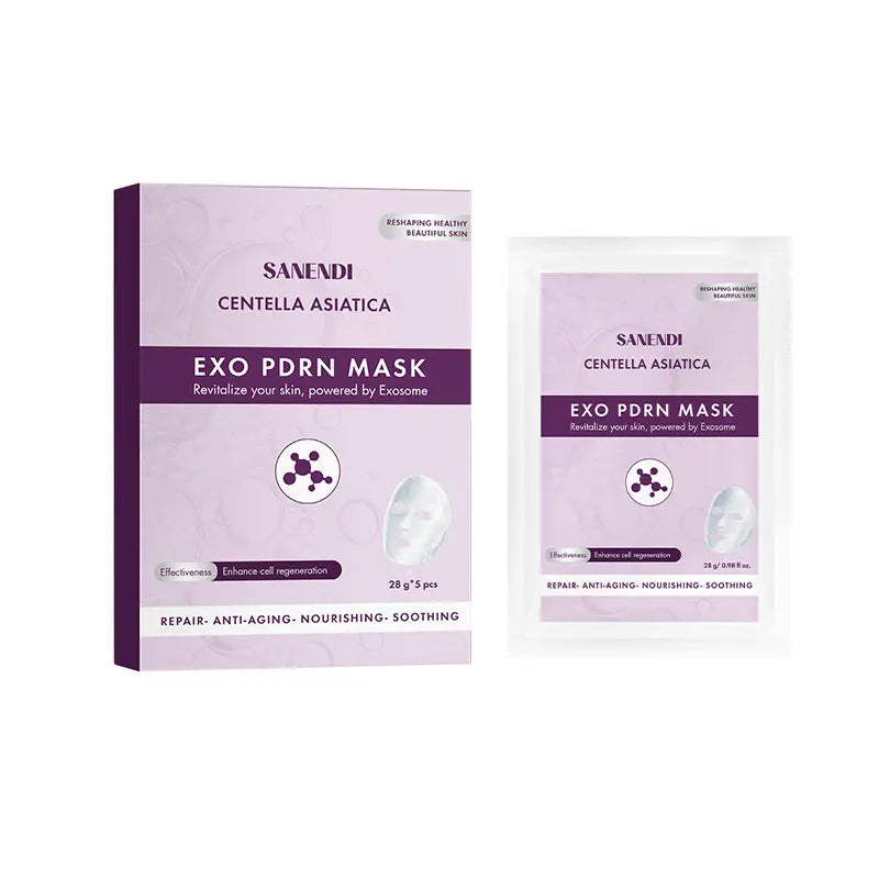 5Pcs PDRN Exo-Bio Collagen Face Mask Moisturizing Oil-Control Brightening Hydrating Shrink Pores Sheet Mask Beauty Skin Care