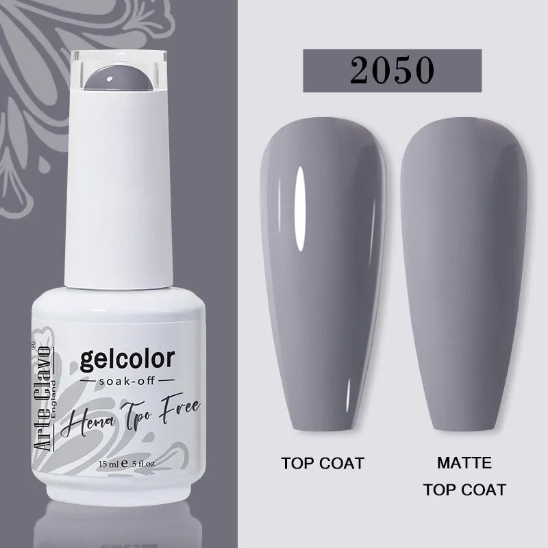 Arte Clavo 116Colors Gel Nail Polish 15ml Colorful Gel Semi Permanent Soak Off UV Gel Nail Art DIY Design Varnishe Nail Supplies