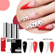 15ml Classic Gel Nail Polish, Vibrant Black,White Red Shades Varnish Easy Soak Off UV LED Nail Gel for Home Salon & DIY Nail Art