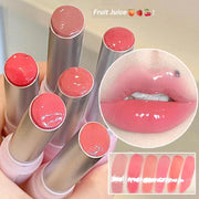 Floral Mirror Glass Solid Lip Gloss Water Light Round Tube Lipstick Clear Oil Jelly Lip Glaze Natural Nude Moisturizing Lip Tint