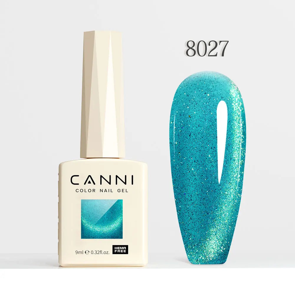 CANNI TPO/HEMA FREE Cat Eye Gel Nail Polish 9ml 48 Colors High Gloss UV-Removable Nail Art for Salon & DIY Manicure