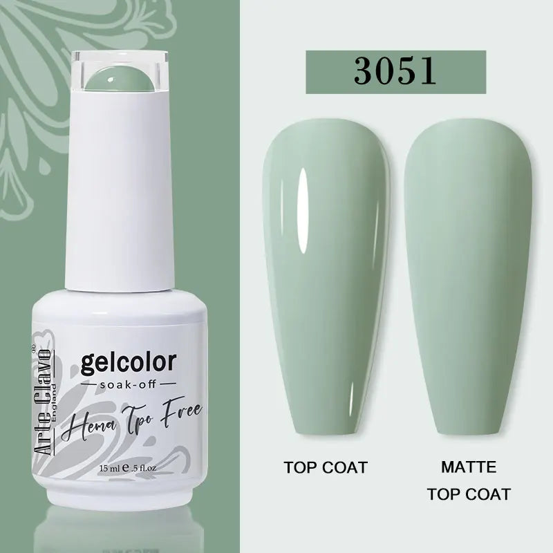 Arte Clavo 116Colors Gel Nail Polish 15ml Colorful Gel Semi Permanent Soak Off UV Gel Nail Art DIY Design Varnishe Nail Supplies