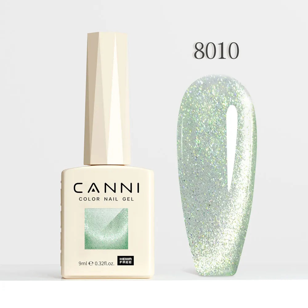 CANNI TPO/HEMA FREE Cat Eye Gel Nail Polish 9ml 48 Colors High Gloss UV-Removable Nail Art for Salon & DIY Manicure