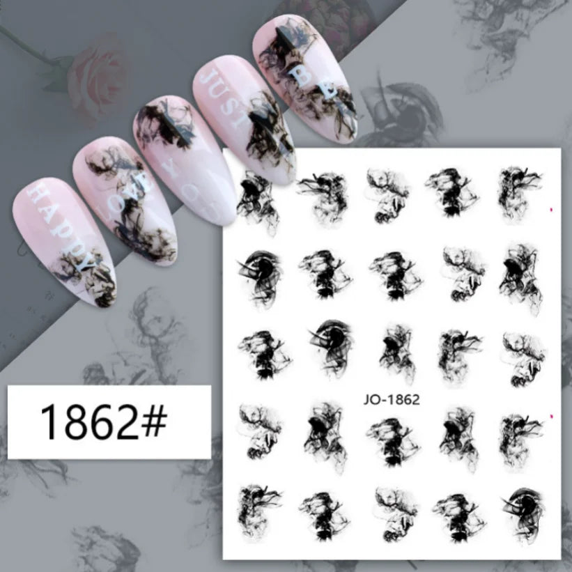 Nail Stickers 3D  Metal Line Sliver Gold Thorns Vine Curve Stripe Lines Tape Swirl Sliders Manicure Adhesive Gel Nail Art Decals
