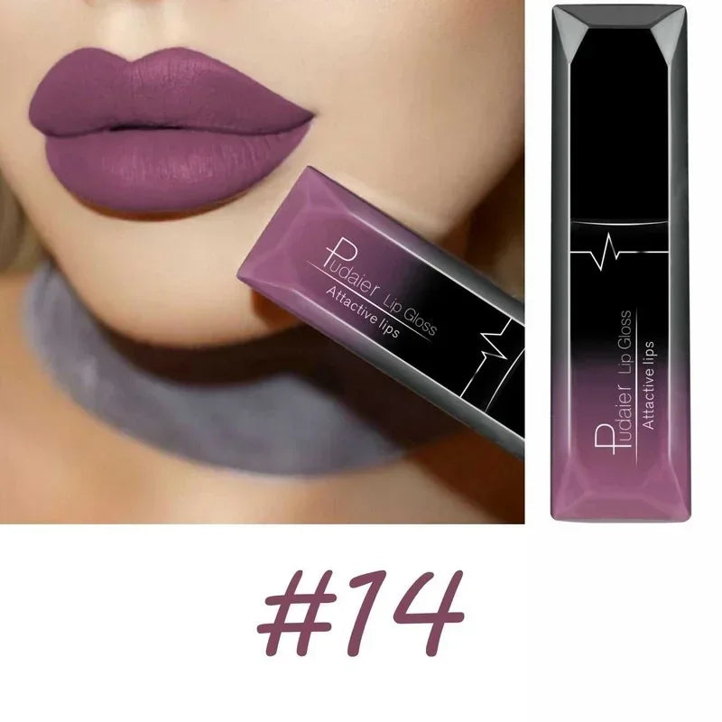 Velvet Matte Liquid Lipstick Waterproof 17 Long Lasting Colors Non Stick Cup Kissproof Smooth Soft Lip Tint for Girls