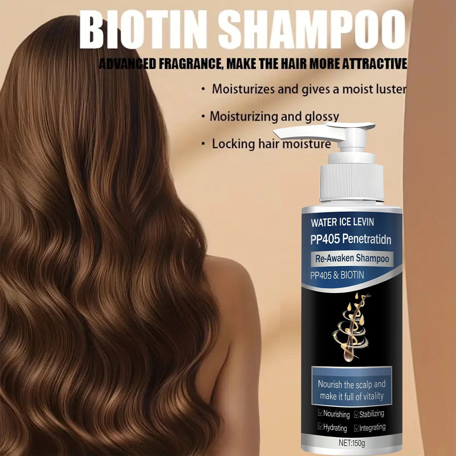 Hair Growth Shampoo 1+1 Pack 150g With Biotin Collagen Keratin Vitamin C PP405 Penetration Moisturizing Repair Hair Care Cheap