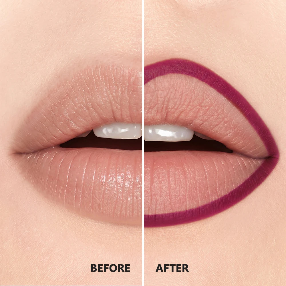 12 Colors Semi-Matte Lip Liner Pencil Set Color Rendering Easy Makeup Waterproof Smudge-proof Durable Lip Makeup Cosmetics
