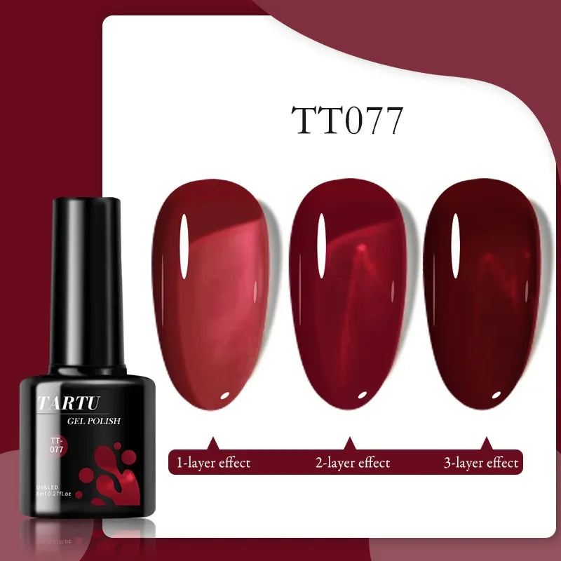 1PC 8ML Jelly Natural Gel Nail Translucent Black Pink Blue Purple Gel Polish UV/LED Soak Off Gel Polish for DIY Holiday Gift