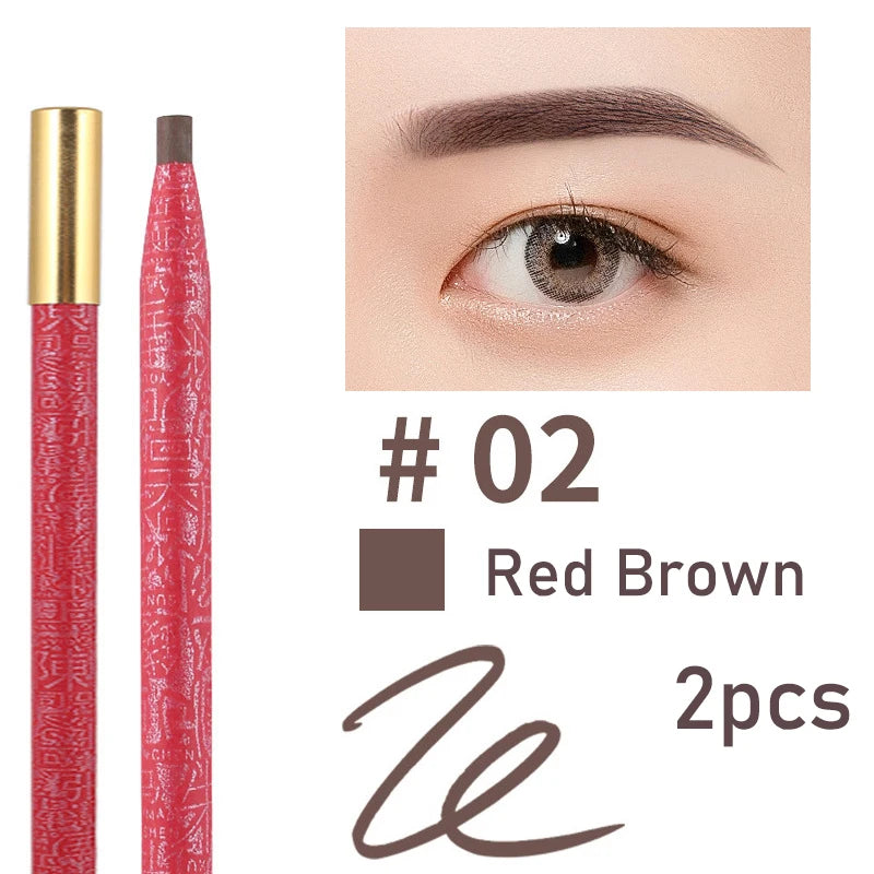 Long Lasting Waterproof  Eyebrow Pencils Peel Off  Red Lip Pencil Set For Microblading Permanent Makeup Pen Eye Liner Gel Pen