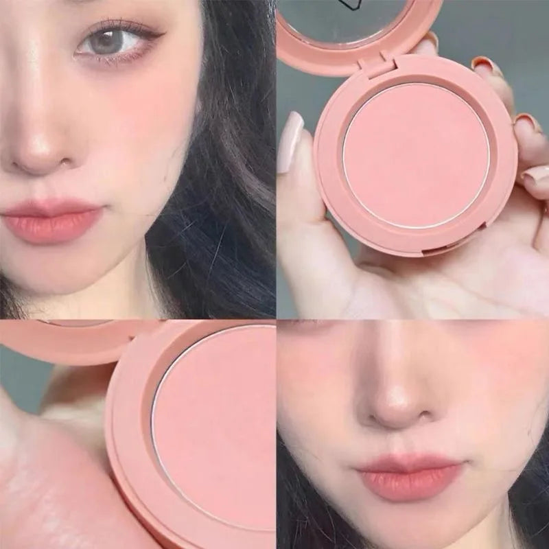 Herorange Serbuk Monokrom Kalis Air Panjang Tahan Lama Plat Peach Orange Kabus Lembut Matte Semulajadi Blush