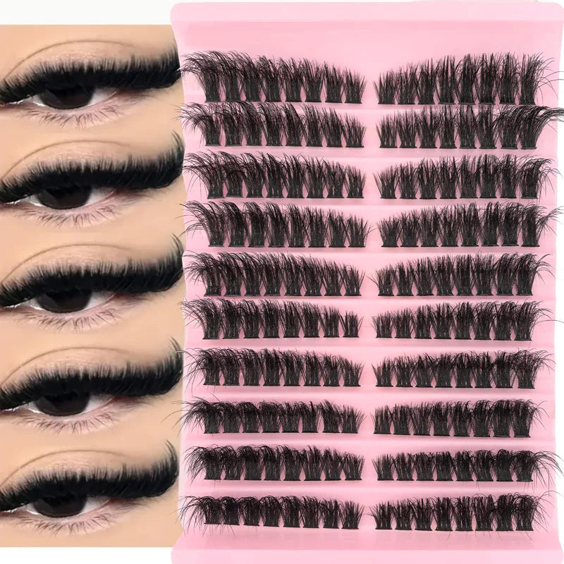 Eyelash Kit Eyelash Extension Kit 10-18mm Natural Fluffy False eyelash Eyelash Lash Clusters Set Bond And Seal Makeup