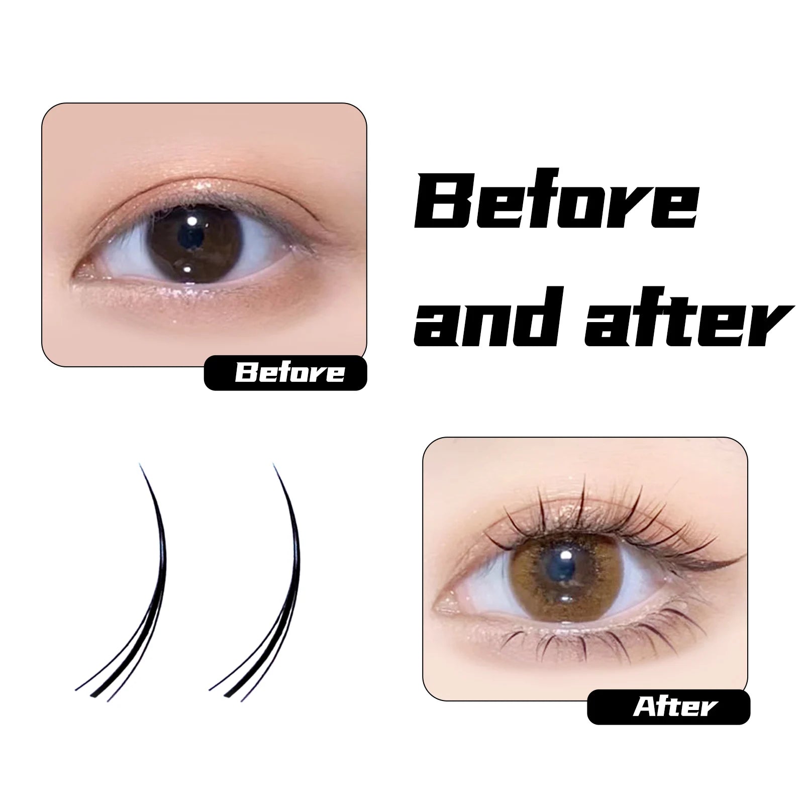 A Eyelashes Natural Individual Lashes Cluster A/M Spikes Lash Wispy Pre-made Makeup Eyelash
