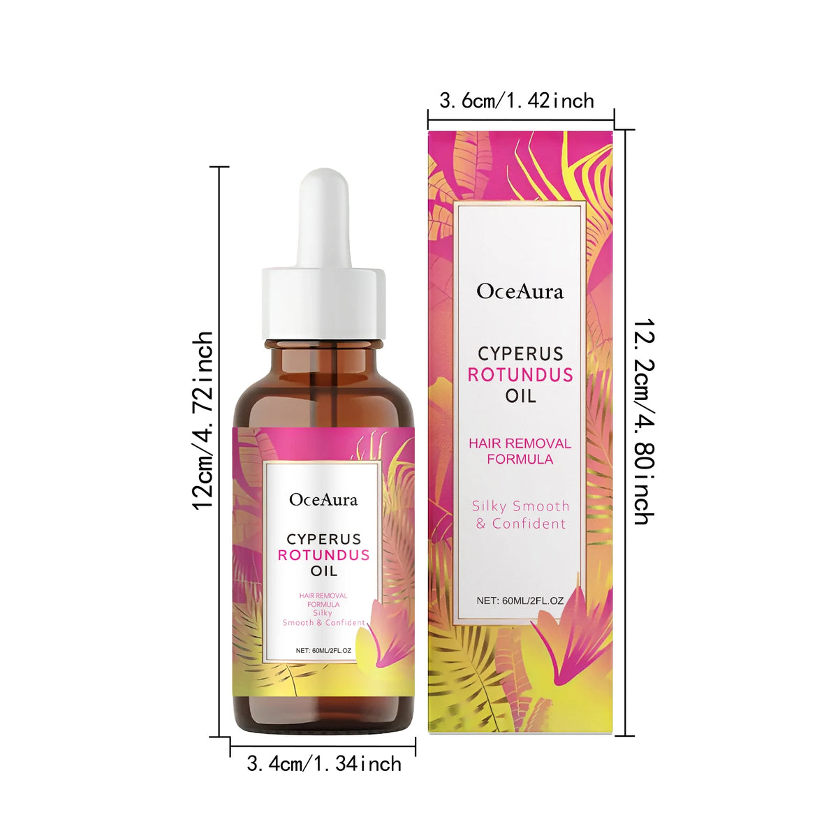 Cyperus Rotundus Oil for Hair Removal Smoothing Soothing Skin Care Moisturizes Armpit Leg Arm Hair Inhibitor Depilatory Oil