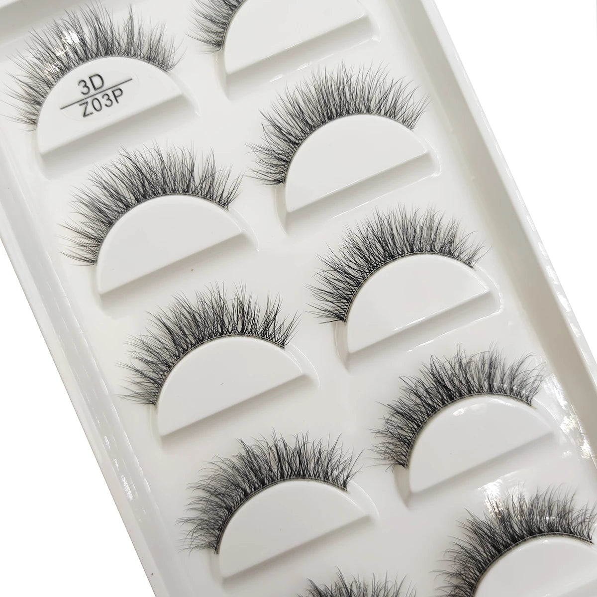 Transparent 3D Mink Eyelashes, Natural Clear False Eye Lashes, Soft Invisible Eyelash, Wispy Makeup Faux Cils, H13 X08, 5 Pairs