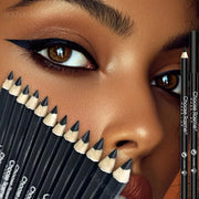 1-20Pcs Waterproof Eyeliner Pencil Long-Lasting High Pigmented Black Wooden Eyeliner Eyebrow Pen Hard Refill Smooth Eyes Makeup