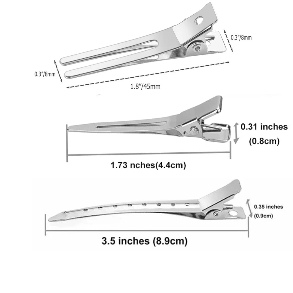 10-30Pcs Hair Care Clips Metal Steel Hairdressing Sectioning Clip Clamps Barber Hair Cut  Styling Tools Hair Root Fluffy Hairpin