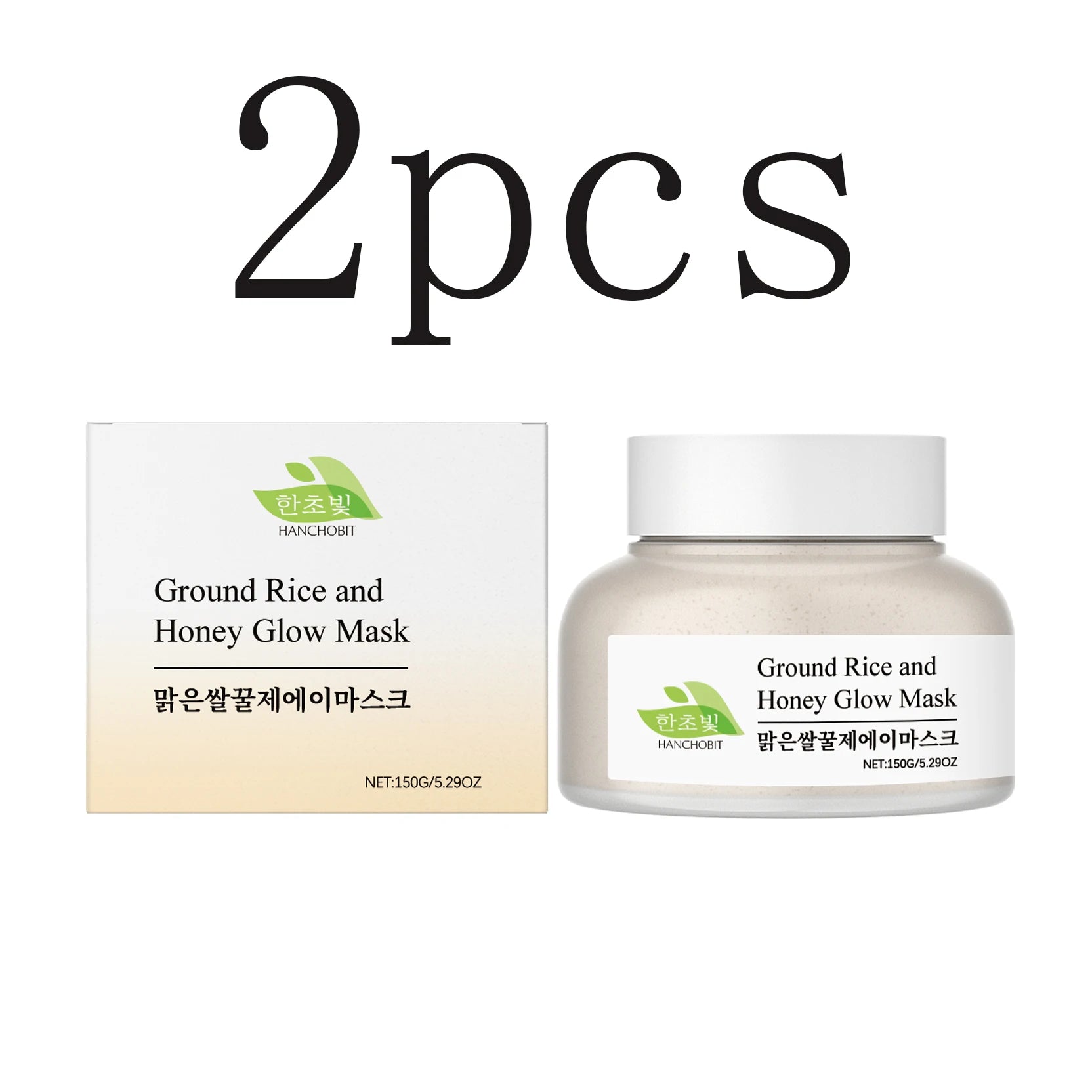Rice & Honey Mask: Gentle Hydrating, Moisturizing & Exfoliating Leave-On Clay Mask for Facial Care