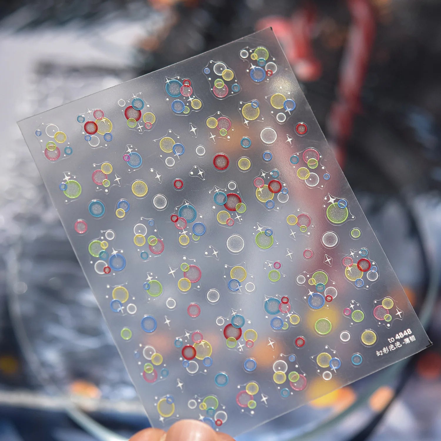 5D Rich Goldfish Nail Stickers Lotus Carp Ribbons Nail Art Appliqués Handmade Creative Nail Art Decorations