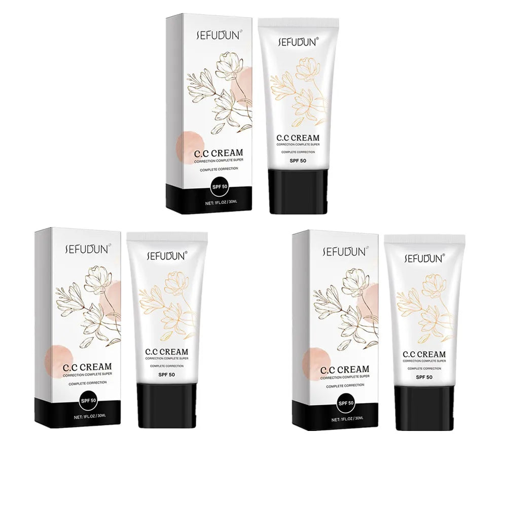 With Spf 50 Korean Color Changing CC Cream Full Coverage Color Changing Full Coverage Cream Even Skin Tone Self Adjusting