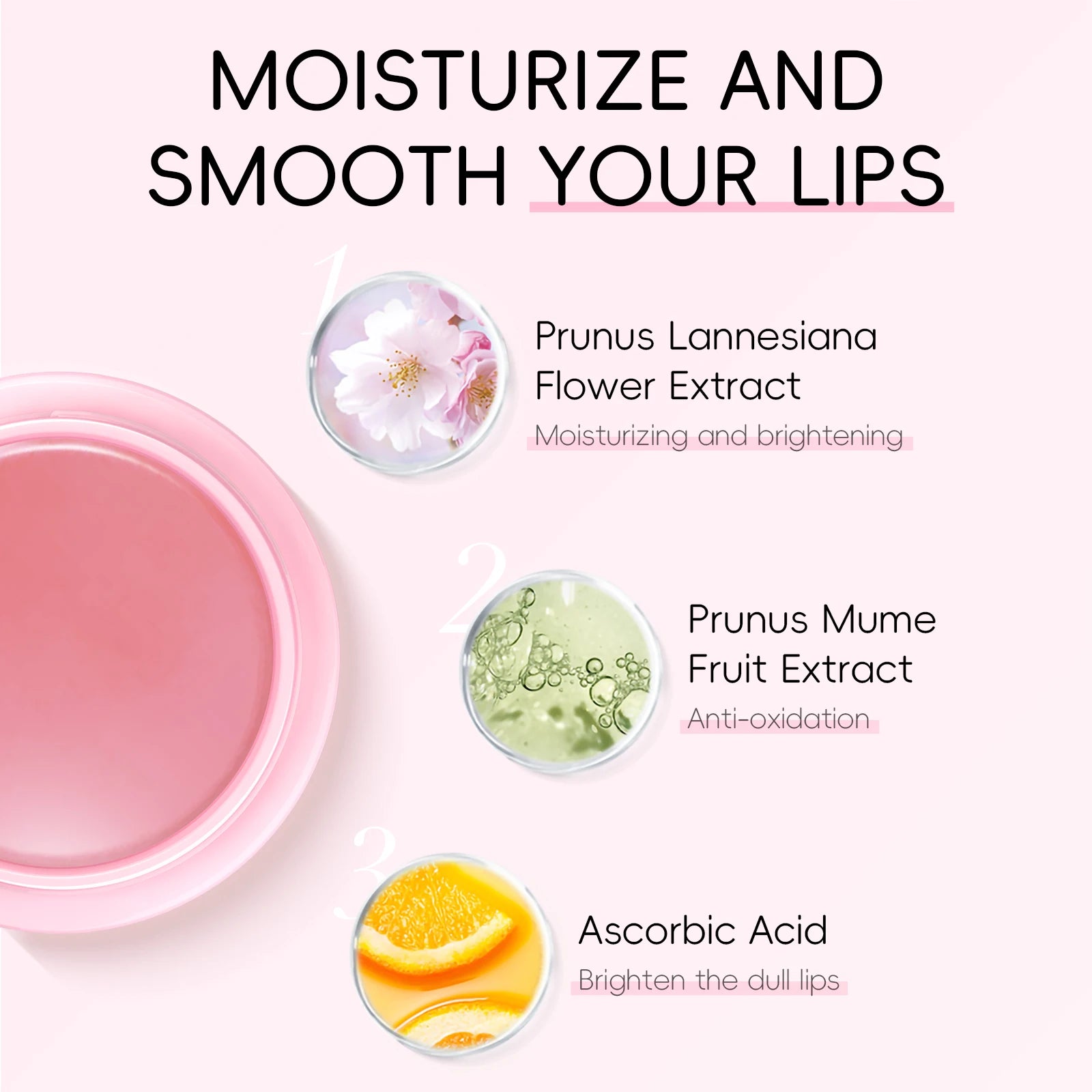 LAIKOU Sakura Lip Mask - Overnight Hydrating Lip Balm for Plump Lip Lines Beauty Care
