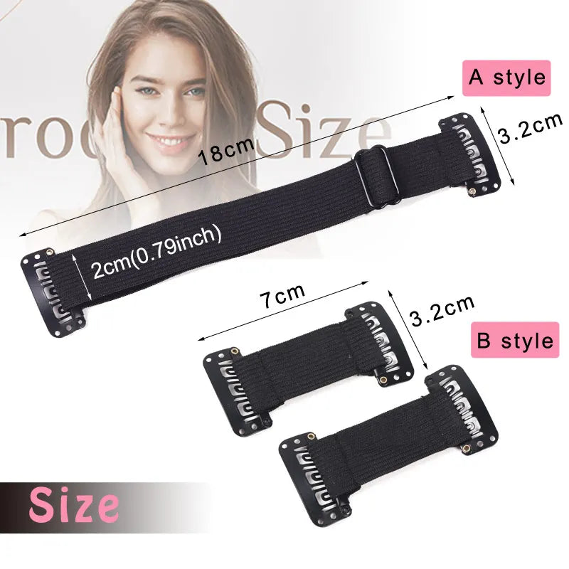Clip In Elastic Hair Band for Facelift Invisible Anti Wrinkle Stretching Straps Belt Adjustable Face Tigntening Head Bands