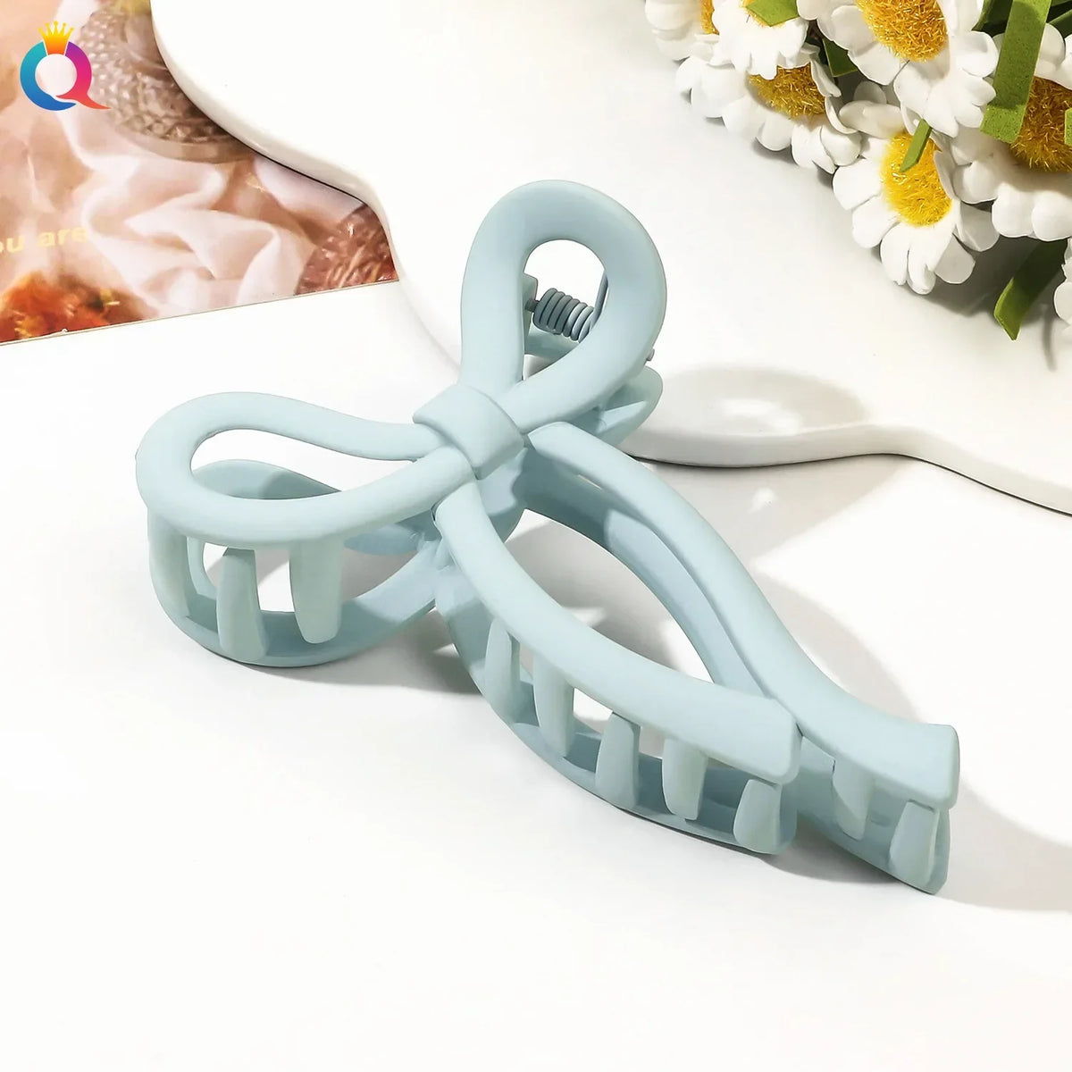 Bow Matte Large Hair Claw Crab Ponytail Acrylic Bowknot Hair Clips Hairpins Girls Barrettes Headbands Hair Accessories