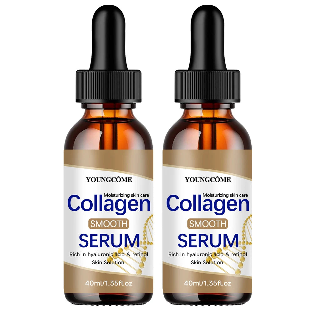 2PCS Hyaluronic Acid & Retinol Collagen Serum - Hydrating Face Care for All Skin Types - Daily Moisturizing Solution