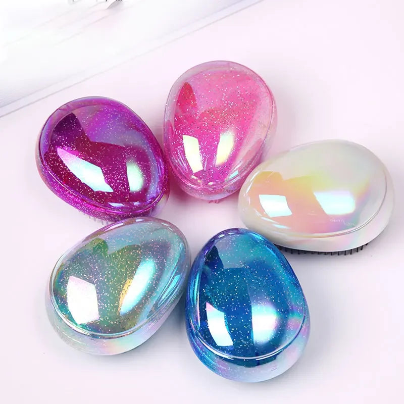1PC Mini Tangle Hair Brush Round Shape Soft Hairbrush Detangling Hair Brush Hair Styling Hairdressing Comb For Travel