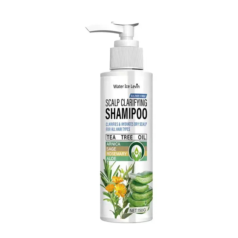 Water Ice Levin Sulfate-Free Scalp Clarifying Shampoo with Tea Tree Oil & Aloe – Hydrates Dry Scalp, Shines for All Hair Types