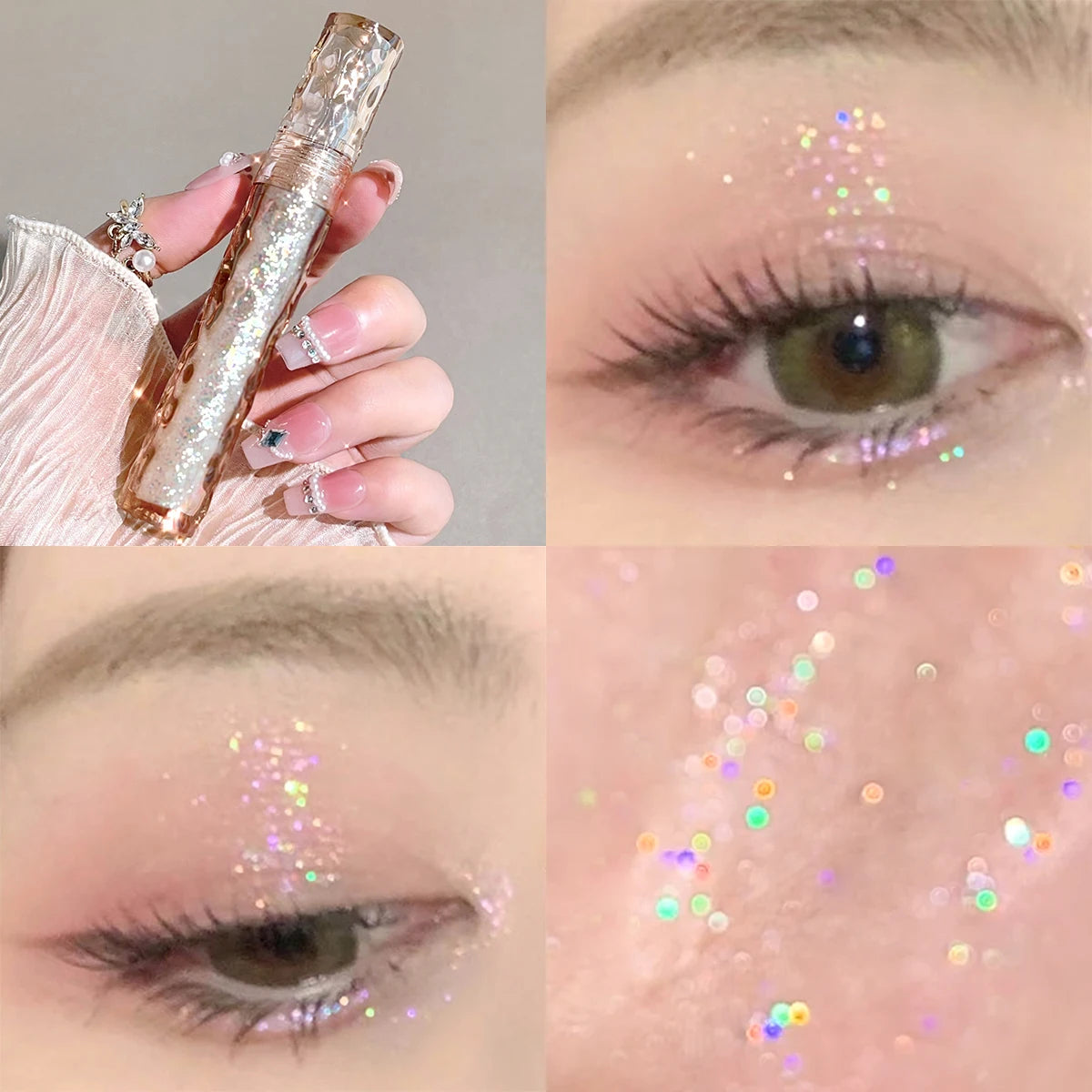 Halloween Glitter Eyeshadow Liquid - Glossy glitter long-lasting singlecolor tiny sparkling shimmer eyeshadow for festive makeup