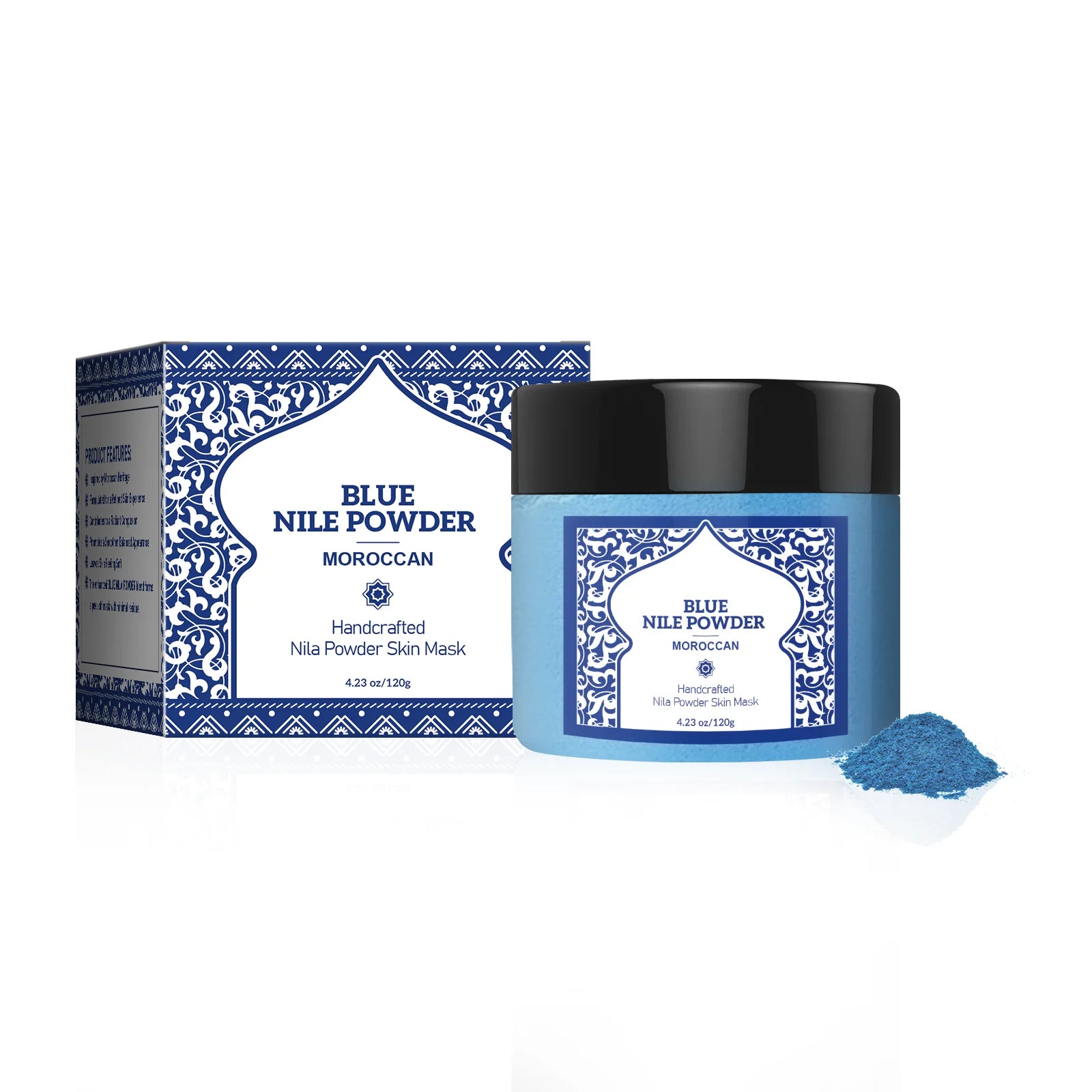 Moroccan Mineral Foaming Powder 120g - 15-Min Deep Cleansing Mask for Face & Body, Nourishes with Perilla Leaf Formula.