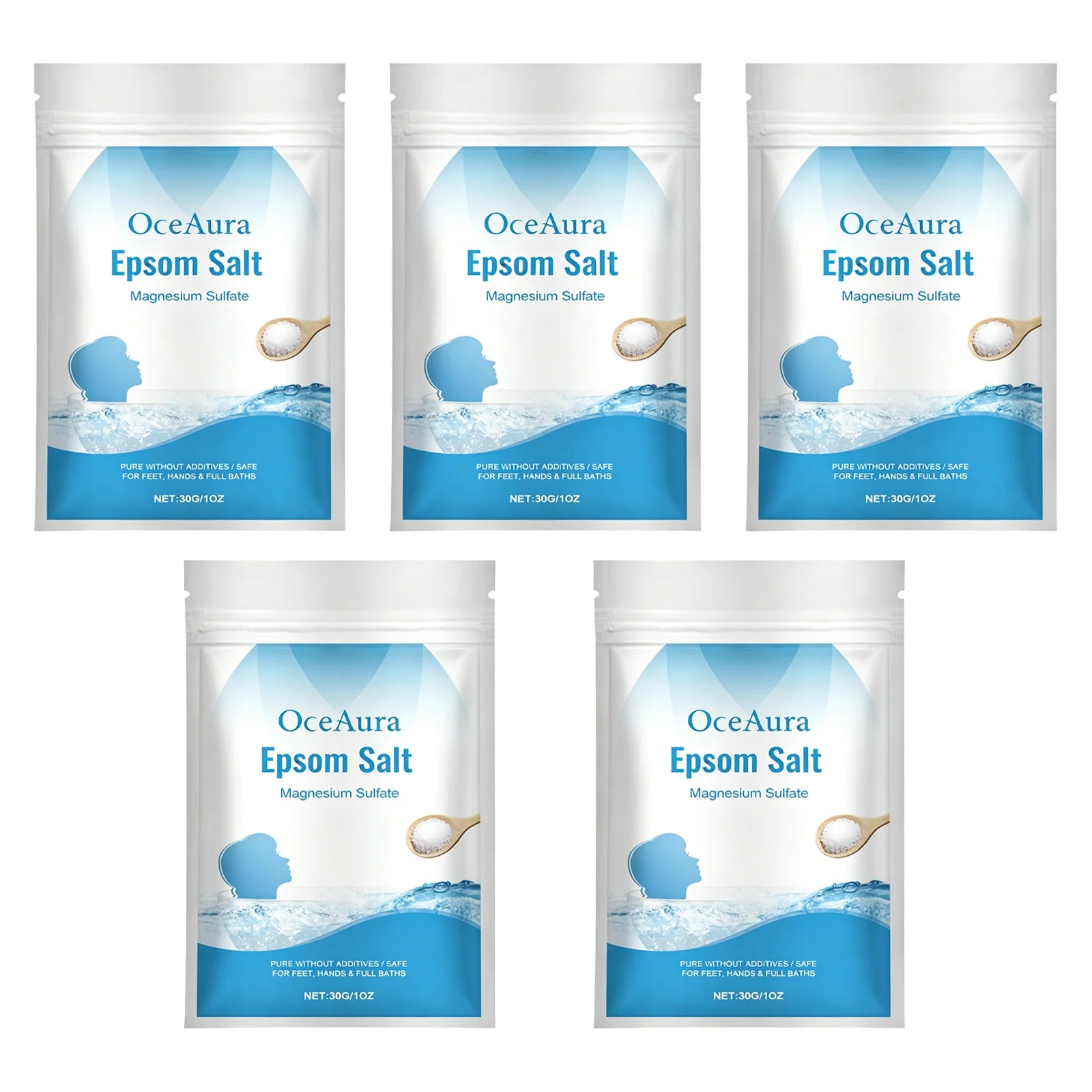 Pure Epsom Salt Magnesium Sulfate for Foot Hand Full Body Bath Soothing Relaxing Moisturizing Bath Salt Skincare
