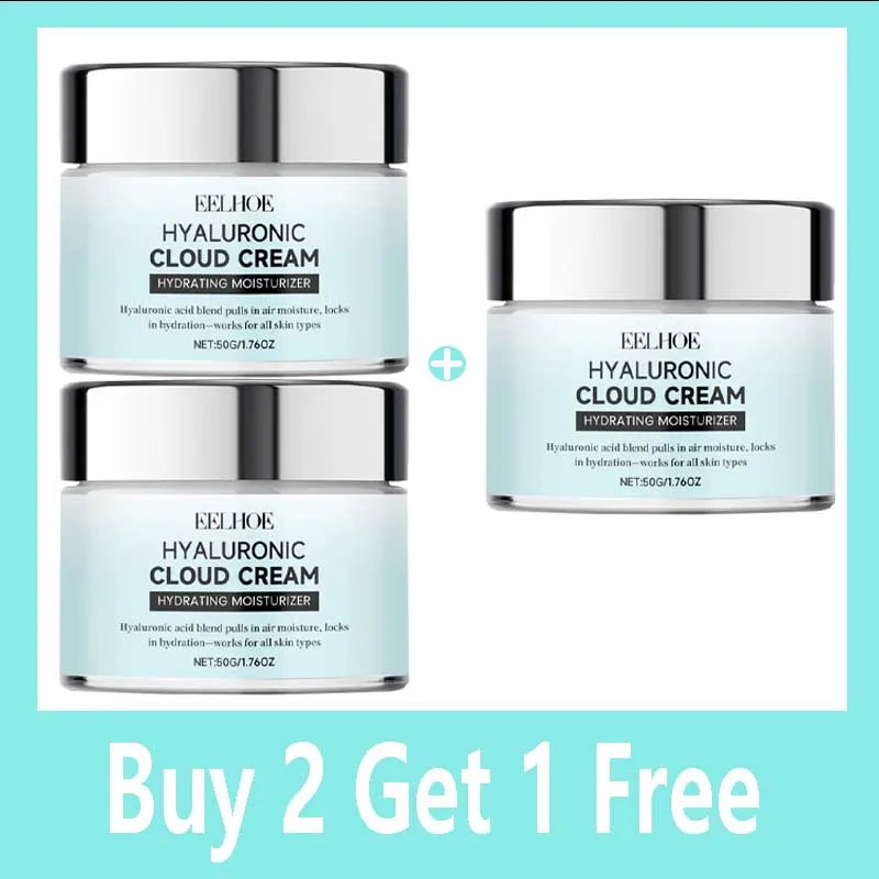Hyaluronic Cloud Cream Hydrating Non-Greasy Lightweight Tighten Brightening Smoothing Nourishing Makeup Primer Face Cream