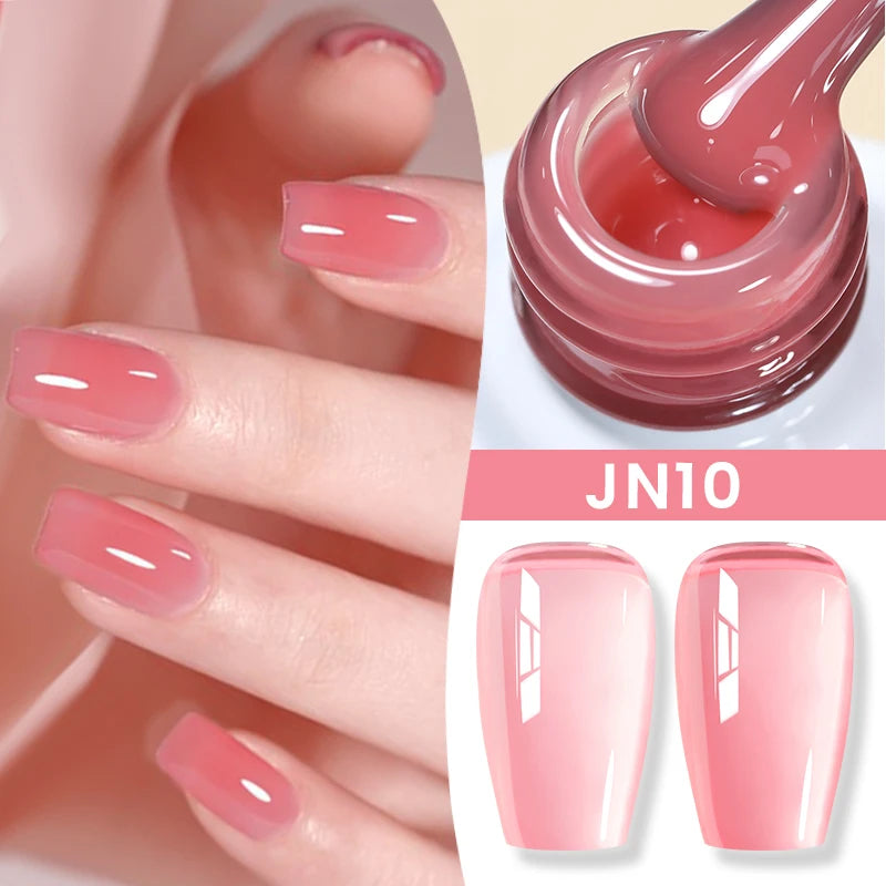 BORN PRETTY 10ml Translucent Color Gel Polish Jelly Nude Autumn Jelly Amber Semi Permanent UV Gel Nail Art Soak Off Gel Varnish