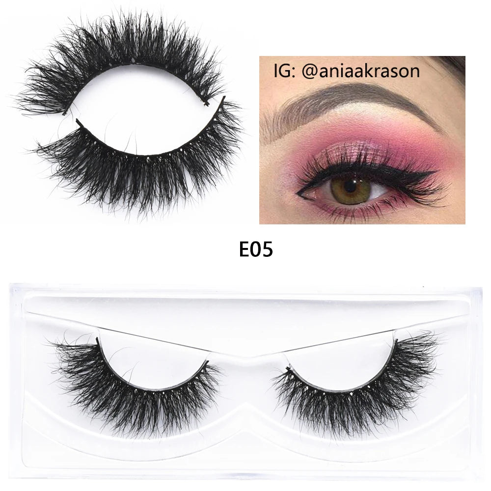 Mink Fake Eyelashes 3D Mink Lashes Natural Long False Eyelash Cruelty-free Mink Hair Fluttery False Lashes Makeup D101 Lash Gift