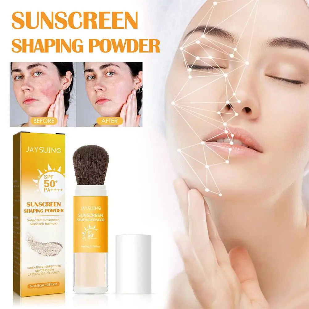 Sunscreen Loose Powder SPF50 Invisible Pore Oil Control Waterproof Long Lasting Solar Blocker Concealer Sunscreen Shaping Powde'