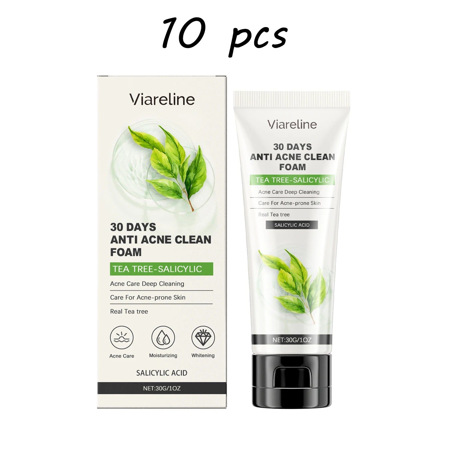 100g Salicylic Acid Facial Cleaner Gentle Cleaning Pore Dirts Moisturizing Acne Care Oil Control Refreshing Face Washing Soap