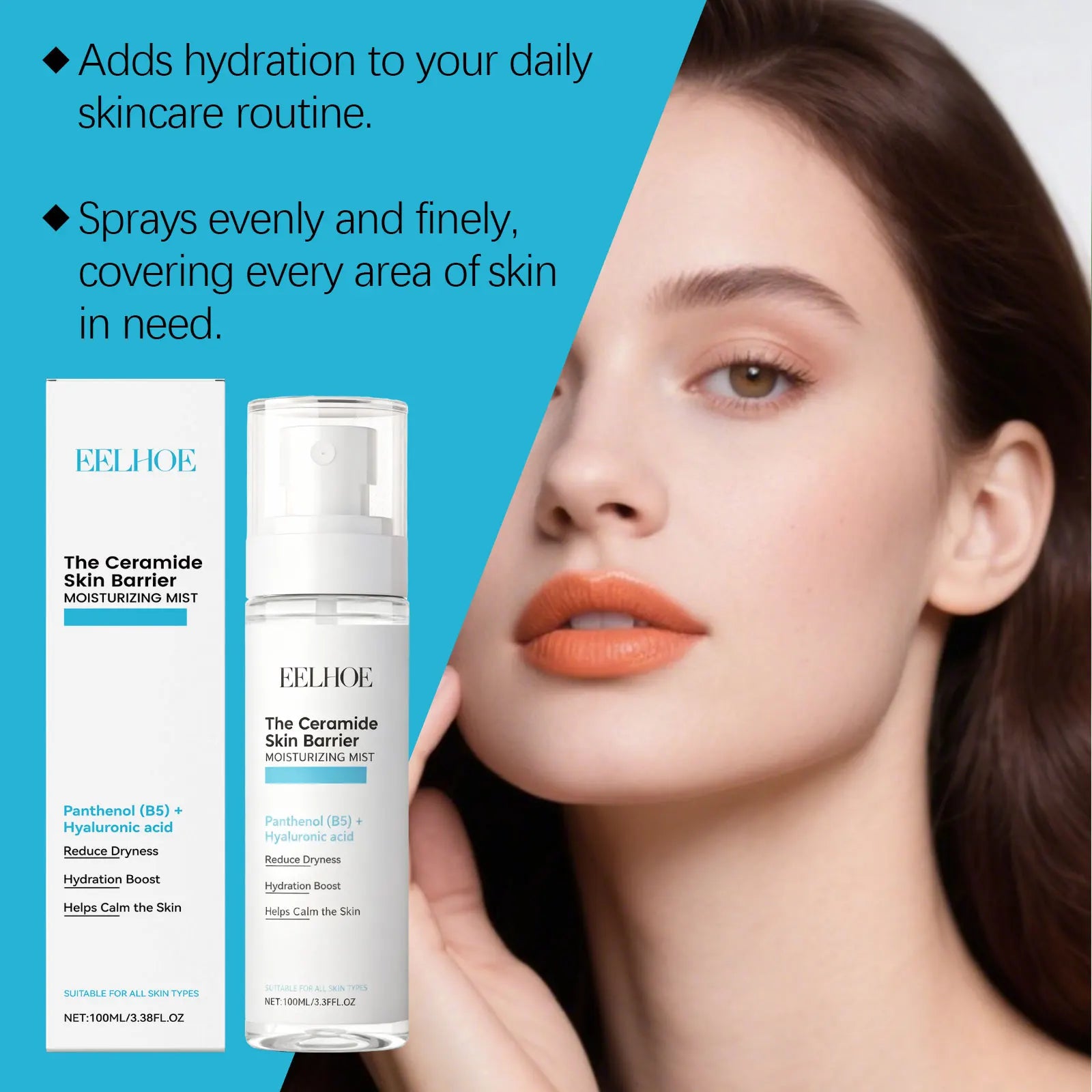 Hyaluronic Acid Hydrating Face Mist Oil Control Minimizes Pores Tightens Skin Soothes Lifting Brightening Refreshing Toner Spray