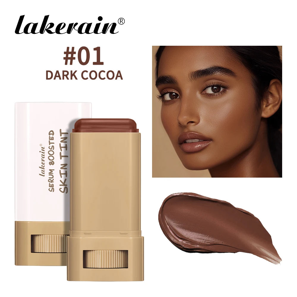 Eraser Foundation Stick Moisturizing Smooth High Coverage Silky Texture Travel-friendly Serum Boosted Skin Tint Solid Foundation