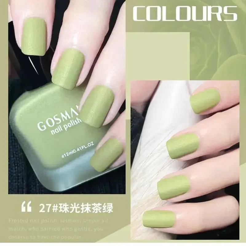 12ml Frosted Nail Polish Quick Dry Long Lasting No Baking Matt Semi-permanent Nail Art Nail Gel Varnish Manicure Tools