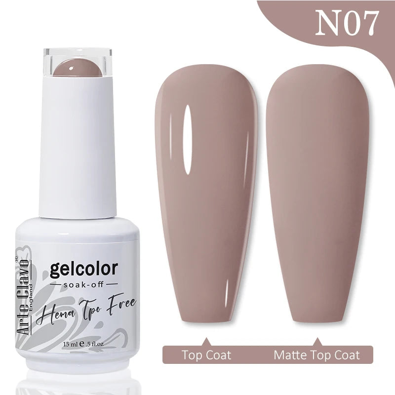 Arte Clavo 15ML Red Brown Color Gel Nail Polish Autumn Winter Nail Art Gel Nail Supplies Semi Permanent Soak Off UV Gel Varnish
