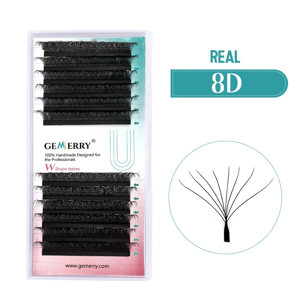 Gemerry YY Shaped Eyelash 3D 4D 5D 6D 8D W Shape Lashes Premade Fans Eyelash Extension Brazilian Volume Bloom Salons Makeup