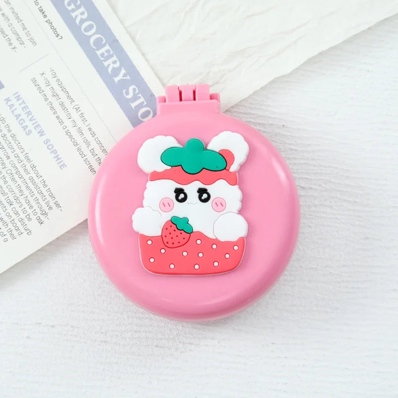 Girls Cute Kawaii Animal Fruit Portable Comb with Mirror Princess Air Cushion Massage Makeup Hair Brush for Baby Kids Stuff